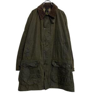 Barbour オイルドジャケット c48 オリーブ バブアー イングランド製 90s ボーダー 襟 コーデュロイ 古着卸 アメリカ仕入 a612-6914