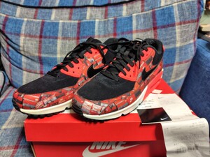 NIKE AIR MAX 90 PRNT ATMOS限定 アトモス限定 エア マックス 90 国内正規品 29cm US11 新品同様 AQ0926－001 マルチカラー プリント BOX箱