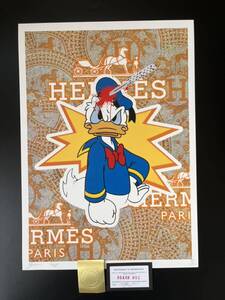 ■極レア品■ DEATH NYC 世界限定ポスター ドナルドダック HERMES エルメス ディズニー アートポスター KAWS Banksy