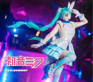 初音ミク 連動 BANZAI digital trippers コスプレ衣装風(ウィッグ 靴別売り)