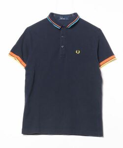 「FRED PERRY」 半袖ポロシャツ SMALL ネイビー メンズ