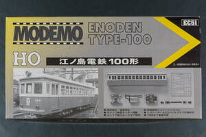 手付品◆モデモ(MODEMO)/ハセガワ◆No.EC51 HOゲージ 江ノ島電鉄100形◆車体組み立て塗装済み・キヤノン無音モーター搭載◆少々難あり