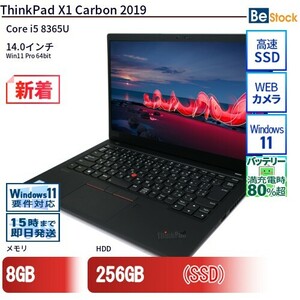 中古 ノートパソコン Lenovo レノボ ThinkPad X1 Carbon 2019 20QES1MD00 Core i5 メモリ：8GB 6ヶ月保証