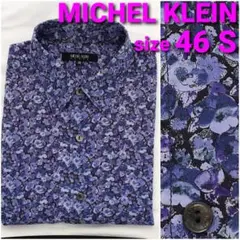 MICHEL KLEIN 薄手シャツ size46 S 花柄 レギュラーカラー