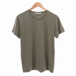 ジルサンダー JIL SANDER Tシャツ カットソー ストレッチ有 半袖 JSUN706012 カーキ系 S 1128 メンズ