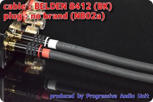 ■■ BELDEN 8412(BK)＋RCA Gp_plug（NB02a）/0.30m×2本