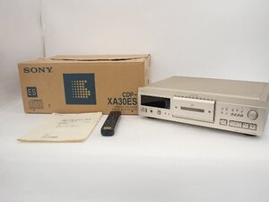 【ジャンク品】 SONY ソニー 光学系固定方式CDプレーヤー CDP-XA30ES 元箱/説明書/リモコン付 ∽ 70F59-1