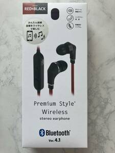 PGA PG-YMBTE1RB BlueToothヘッドセット PremiumStyle コード長：50cm レッドブラック 未使用品　送料無料