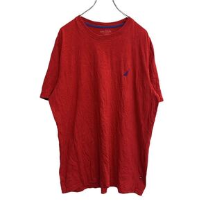 NAUTICA 半袖 ロゴTシャツ XLサイズ ノーティカ レッド 古着卸 アメリカ仕入 t2206-3169