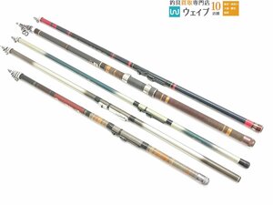 NFT CG 鱗宝グレ 四号 53、RGK シーロード 磯 2号 硬調 450 他 シマノ・サンワ等 磯竿 計5点セット