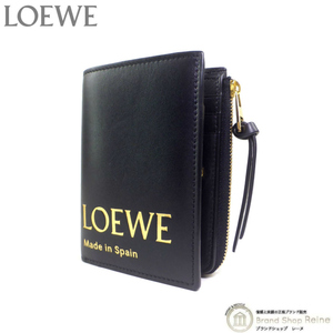 ロエベ （LOEWE） シャイニーナパカーフ 二つ折り 財布 CLE0P30X01 ブラック メンズ（中古）