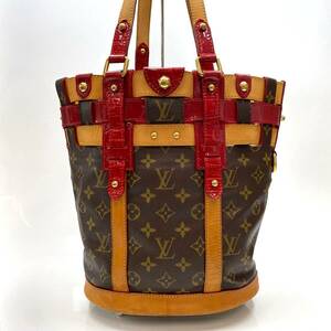 1円 ルイヴィトン Louis Vuitton ルビー ネオバケット モノグラム M95613 トートバッグ ブラウン 美品YH291