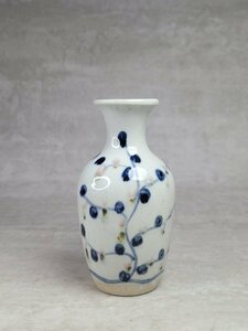 中国 唐物 古瓷 時代物 青花 明代青花点彩淨瓶