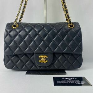 1円スタート　 CHANEL シャネル　 マトラッセ　 ココマーク　 ラムスキン　肩掛け　斜め掛け　 チェーンショルダーバッグ　黒　レディース