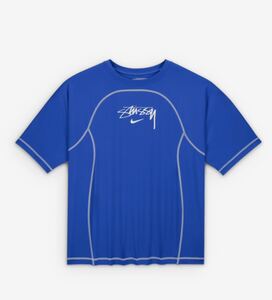 NIKE x Stussy 2024コラボコレクション UV CREW 半袖Tee ブルー Lサイズ 未開封タグ付新品 送込☆ ナイキ ステューシー