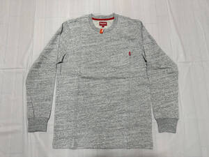 新品 Supreme L/S Pocket Tee Heather Grey Size S ポケットT