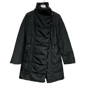 志木)MaxMara WEEKEND LINE/マックスマーラ ウィークエンドライン 中綿 ロングコート ブラック 黒 ハンガー付 42 HEAVY PADDING 検)ダウン