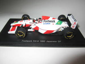 即決 スパーク レーシングオン特注 1/43 フットワーク アロウズ FA14 無限ホンダ №10 1993年日本GP 鈴木亜久里 着座修正済み