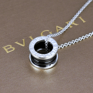 ブルガリ セーブザチルドレン ペンダント ネックレス スターリングシルバー 925 ブラックセラミック BVLGARI