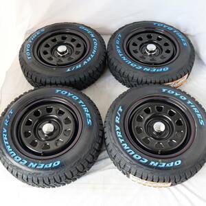 新品 デイトナ 14-6.0J＋30 4-100 ブラック タイヤ付4本SET 165/80R14 トーヨー OPENCOUNTRY R/T プロボックス (W2409) 送料込￥84,700