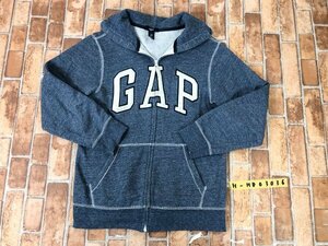 GAP KIDS ギャップ キッズ ジップ フーディー パーカー 150 杢ブルー