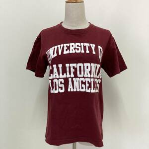 YH0221 UCLA University of California Los Angeles Tシャツ 半袖 プリント カリフォルニア大学 M えんじ色 ベーシックカジュアルスタイル