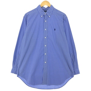 古着 ラルフローレン Ralph Lauren CLASSIC FIT 長袖 ボタンダウンチェックシャツ メンズL相当 /eaa471617