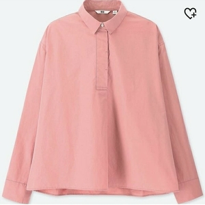 【新品・タグ付き】ユニクロ　エクストラファインコットンAラインシャツ　S　ピンク　UNIQLO