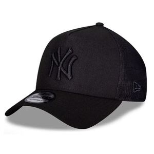 【KCM】NewEra-CAP-6b-12939657■未使用■ ニューエラ キャップ メッシュ NY ニューヨークヤンキース 9FORTY ADJUSTABLE（オールブラック）