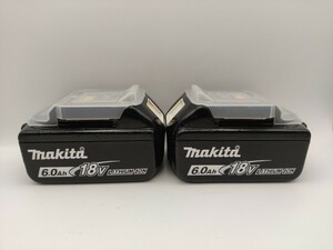 純正 動作品 2個 マキタ Makita リチウムイオン バッテリー BL1860B 6.0Ah 18v BL1860 雪マーク 雪印 インパクトドライバー 11 検索) 美品