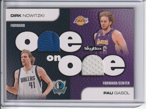 【DIRK NOWITZKI/PAU GASOL】2008-09 UPPER DECK SKYBOX コンボジャージカード