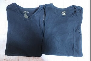 6-3034A/ラルフローレン 半袖無地Tシャツ 半袖無地VネックTシャツ RALPH LAUREN 2点セット