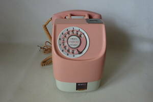 H / 日本電信電話公社 ピンク電話 公衆電話 675-A2 電話機（P) 田村電機製作所 1973年製 中古品