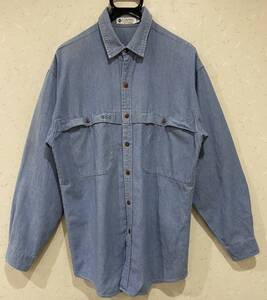 ＊コロンビア Columbia シャンブレー 長袖 ワークシャツ トップス M　　　　　　　 BJBA.E