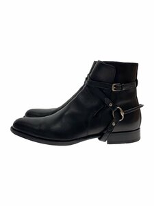 GUCCI◆ベルトビットショートレザー/ブーツ/44/BLK/114419