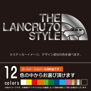 ランドクルーザー70（ランクル70） THE LANCRU 70 STYLE【カッティングシート】パロディ シール　ステッカー（12色から選べます）