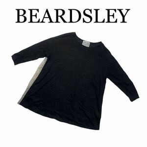 BEARDSLEY ビアズリー カットソー 黒 フリーサイズ トップス 切り替え