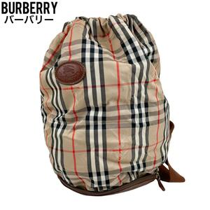 良品　Burberry バーバリー ショルダーバッグ　ノバチェック 折りたたみ式