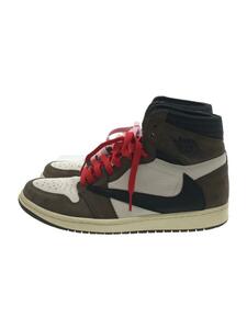 NIKE◆AIR JORDAN 1 HIGH OG TS SP/エアジョーダン1ハイ/ホワイト/CD4487-100/27.5//