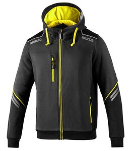 SPARCO（スパルコ） パーカー TECH HOODED FULL ZIP グレーxイエロー Mサイズ