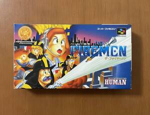 ［美品］希少　SFC ザ・ファイヤーメン HUMAN 箱説ハガキ付き　スーパーファミコンソフト