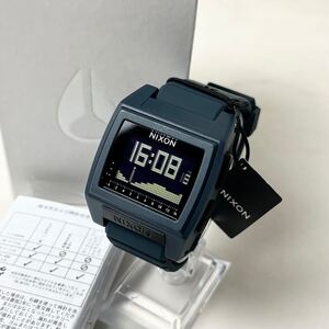 【美品】 実働 NIXON THE BASE TIDE PRO ニクソン ベース タイド プロ ホワイト サーフウォッチ メンズ 腕時計 ウォッチ ネイビー 稼働品