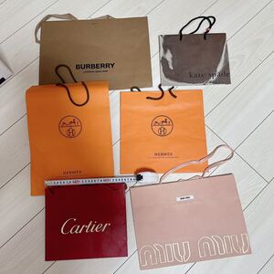 ハイブランドショッパー紙袋まとめ売りHERMES Cartier バーバリー