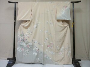 1円 良品 正絹 着物 訪問着 縮緬 和装 和服 作家物 友禅 暈し 枝垂れ桜 草花 高級 袷 身丈159cm 裄67cm ◆逸品◆【夢職】★★★★