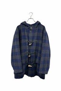 Christian Dior check duffel coat ダッフルコート フード チェック柄 グレー ネイビー サイズL ヴィンテージ 8 買