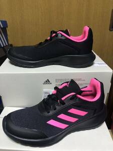 ■新品★23cm★ADIDAS TENSAUR RUN K★IF0350★レディースシューズ★ランニング★トレーニング★ブラック×ピンク■