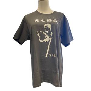 【1円スタート】 レア 希少 Bruce Lee ブルース・リー 半袖Tシャツ ブラック プリントTシャツ メンズLサイズ 綿100% B0108QR6QR