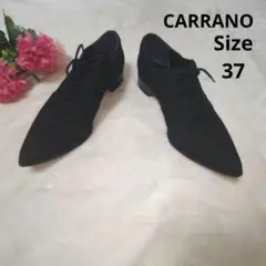 【入手困難☆オシャレ☆CARRANO】黒　ひもシューズ　サイズ37