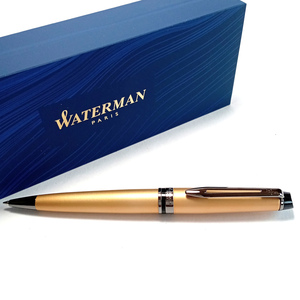 【wmb50】WATERMAN　ウォーターマン　ボールペン　エキスパート　メタリックゴールドRT　ゴールド×ガンメタ　ツイスト式　フランス製