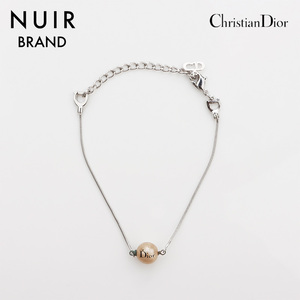 クリスチャンディオール Christian Dior ブレスレット CD ロゴ パール シルバー